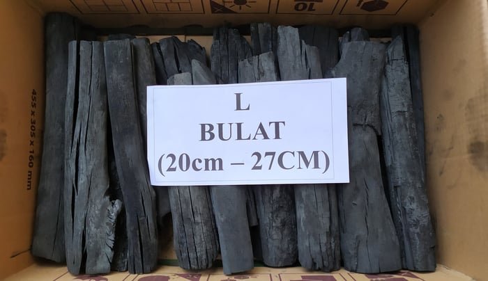 Binchotan white charcoal size L round, 20–27 cm