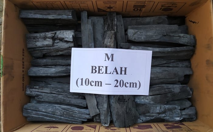 Binchotan white charcoal size M split, 10–20 cm